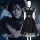thumbnail image 2 of Disfraz de miércoles Addams para niña, Vestidos nuevos para adultos, niños y niñas, Vestidos de fiesta de malla, Disfraces de Carnaval y Halloween, 2023, 2 of 5