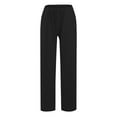 thumbnail image 7 of Nfurl Womens Casual Pants for Summer Cotton Linen Long Pants Plus Size Lounge Pant Drawstring Elastic Waisted Trousers Beach Vacation Pant, 7 of 7