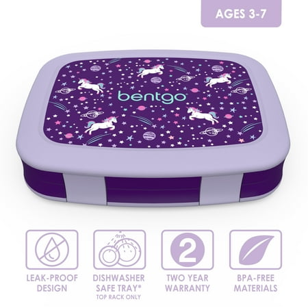 Bentgo - Kids Prints Unicorn Lunch Box - Lavender/Purple