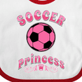 thumbnail image 4 of Inktastic Soccer Princess Girls Baby Bib, 4 of 4