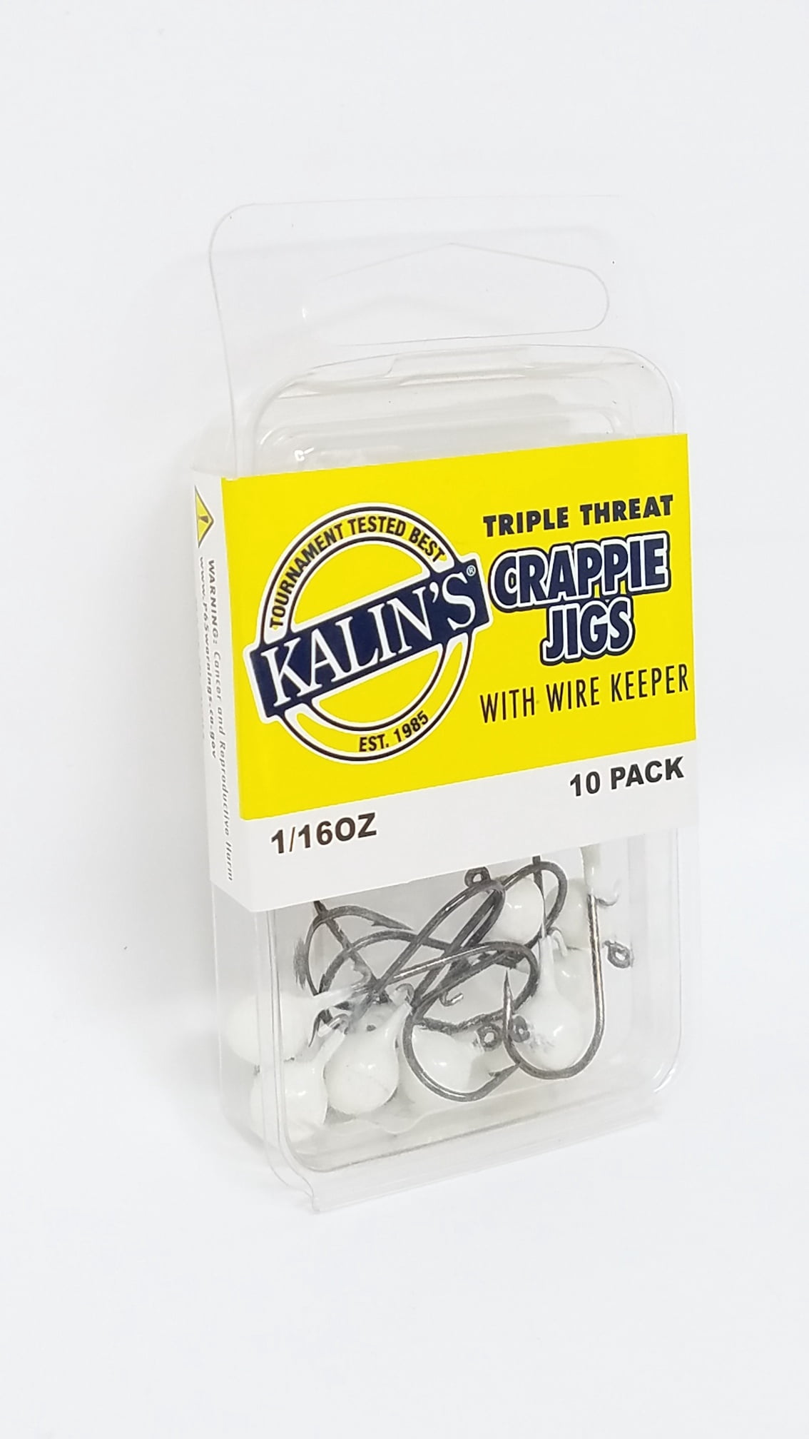Kalin's Freshwater Triple Threat Soft Plastics Fishing Jig, White