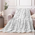 thumbnail image 7 of Abstract Graffiti Throw Blanket, White Modern Art Throw Blanket Super Soft Lightweight Throws for Couch Sofa, Geometric Blanket Decor Comfy Flannel Fleece Throw Blanket for All Seasons -(60"x80"), 7 of 7