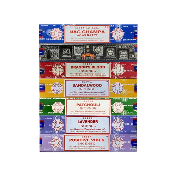 Set de regalo de incienso Satya Nag Champa, Super Hit, Dragon's Blood