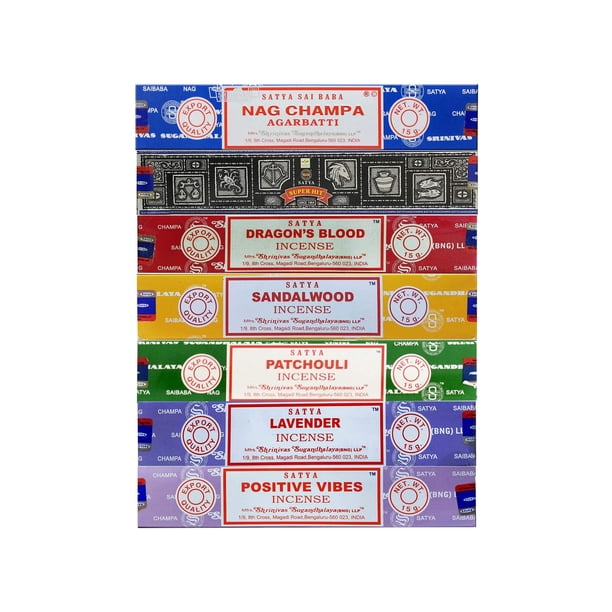 Set de regalo de incienso Satya Nag Champa, Super Hit, Dragon's Blood