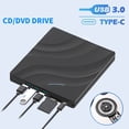 thumbnail image 2 of External Optical Drive CD DVD Burner Player Multifunctional Usb External CD Reader Compatible ,Widely Use, 2 of 6