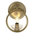 thumbnail image 5 of Aspen Creative 62250, 1-Light Metal Bathroom Vanity Wall Light Fixture, 7" Wide, Transitional Design in Warm Brass, 5 of 6