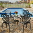 thumbnail image 2 of Set de 2 sillas de comedor de metal Costway negro, 2 of 8