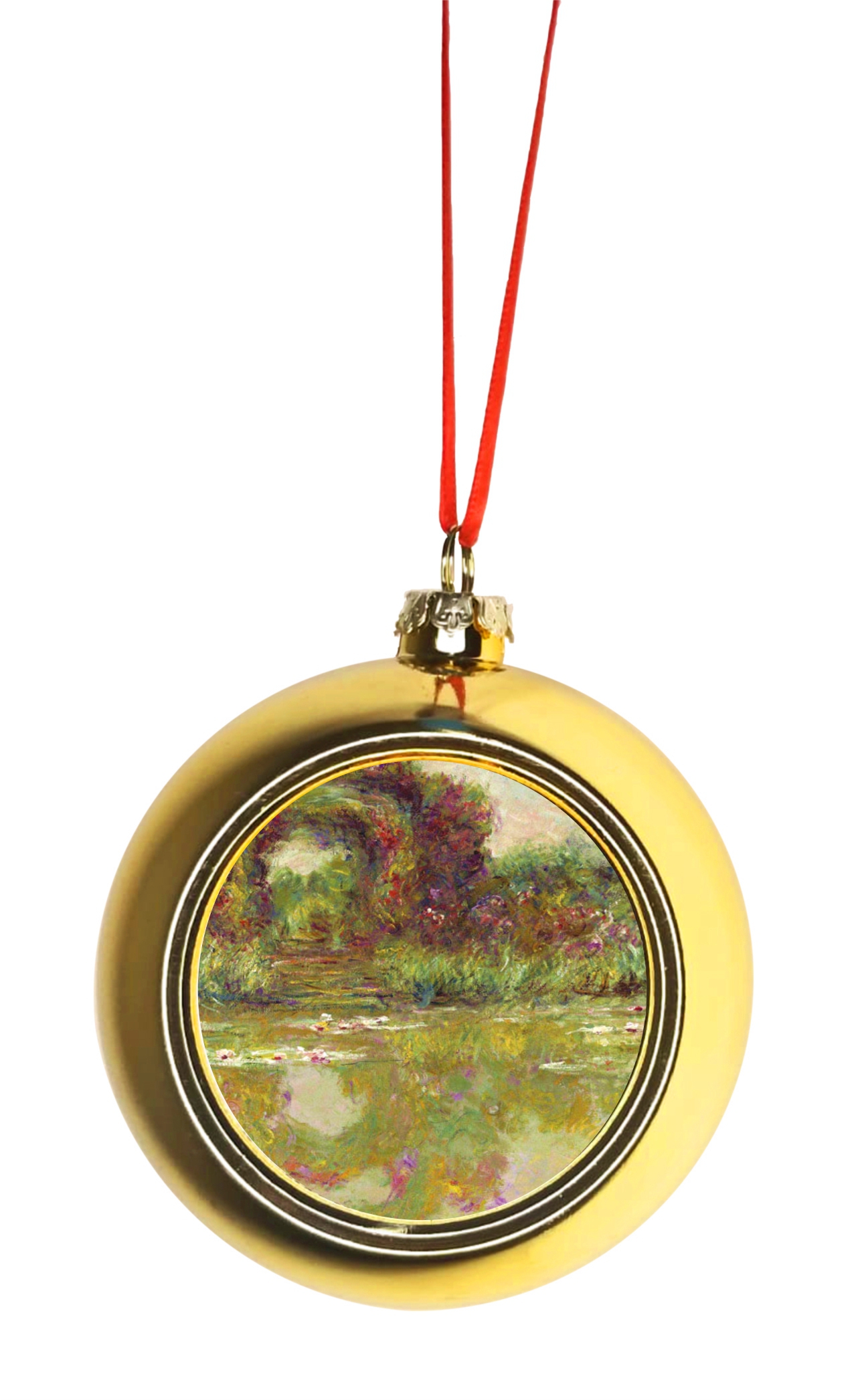 Artist Claude Rose Arch in Giverny Painting Bauble Christmas