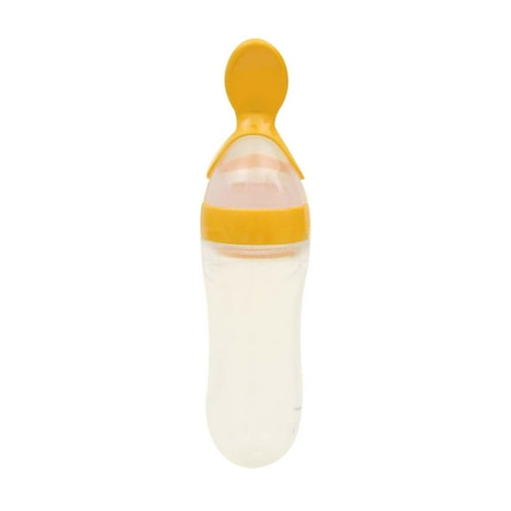 TOUMENY Baby Food Dispensing Spoon, Soft Silicone Feeder for Homemade Purees, Portable Infant Feeding Solution for Travel and Teething Relief
