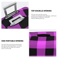 thumbnail image 5 of Disketp Purple Black Buffalo Plaid Elastic Travel Luggage Cover Travel Suitcase Protective Cover For Trunk Case Apply To 18''-32'' Suitcase Cover (Luggage not included)-Medium, 5 of 9