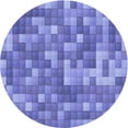 thumbnail image 1 of Ahgly Company Indoor Round Patterned Purple Mimosa Purple Area Rugs, 3' Round, 1 of 6