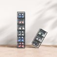thumbnail image 4 of 18 Pack Clear Shoe Boxes Stackable, Shoe Storage Boxes for Closet, Sturdy Shoe Box Storage Containers with Clear Door, Breathable Mesh Shoe Box Set, Sneaker Storage, Easy to Assemble, Black, 4 of 7