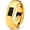 Yellow Gold Dome Tungsten, variant on Tungsten Kansas Sunflower State Band Ring 8mm Men Women Comfort Fit Black Step Bevel Edge Brushed Polished