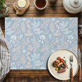 thumbnail image 2 of Placemats Set of 6, Dandelion Flower Place Mats Daisy Floral Leaves Blue Tablemats Washable Placemat Table Decoration for Kitchen Table Dinner Party Home Decor Indoor Outdoor 13x19 Inch, 2 of 9