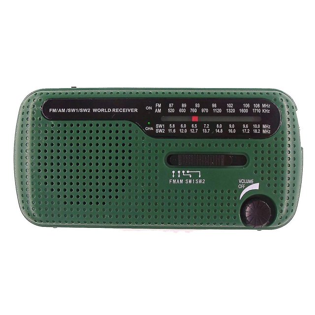 Radio de manivela solar Radio Am / fm / sw Radio portátil USB con herramienta de flash LED para exteriores