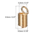 thumbnail image 2 of 200uds Bobina Cuerda Extremos Unique Bargains 4.5x9.5mm Hierro Resorte Tubo Tapa Broches Claro Dorado, 2 of 6