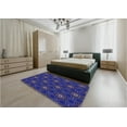 thumbnail image 5 of Ahgly Company Machine Washable Indoor Rectangle Transitional Midnight Blue Area Rugs, 3' x 5', 5 of 7
