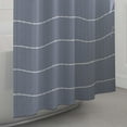 thumbnail image 2 of Blue Stripe Shower Curtain, Recycled Cotton, 72” x 72”, Quality Living, 2 of 5