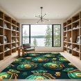 thumbnail image 2 of ODIKA 8'x10' Machine Washable Non-Slip Area Rug, Graphic Green High Traffic Rug, Green, 1006630, 2 of 7