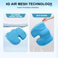 thumbnail image 2 of Hot Tub Booster Seat, 4D Air Mesh Weighted Hot Tub Pillow with Powerful Non-Slip Suction Cups, Ergonomic Booster Cushion, Quick Dry Spa Pillow Hot Tub Accessories for Adults Indoor Outdoor (Blue), 2 of 13