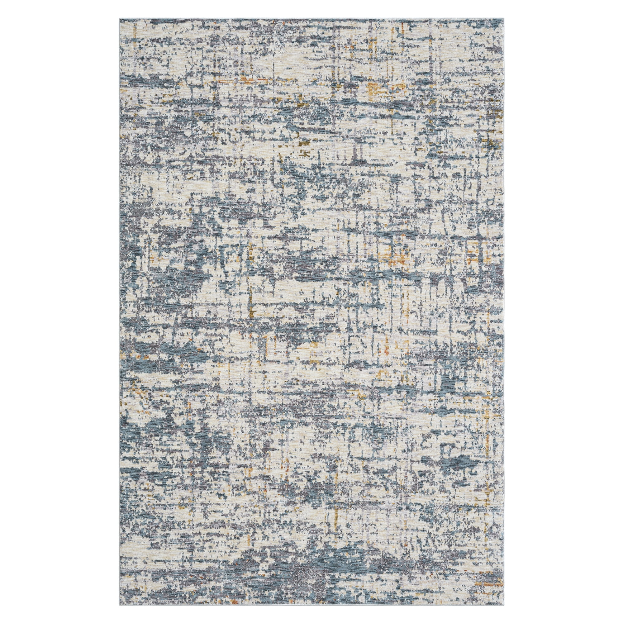 LR Home Alison Ann Abstract Indoor Polyester Area Rug, Blue/Taupe, 2' x 3'