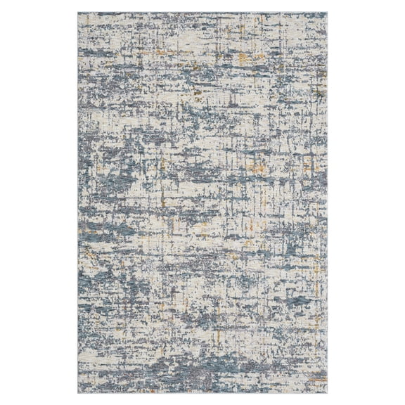 Harlow Hill Alison Ann Abstract Indoor Polyester Area Rug, Blue/Taupe, 5' x 8'