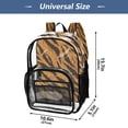 thumbnail image 4 of PVC Transparent Backpacks Clear Backpack for Travel and Outings Tiger Stripes Pattern, 4 of 7