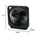 thumbnail image 2 of Mainstays 9-inch Box Indoor Comfort Personal AC Electric Fan, 3 Speeds, Black, 2 of 8