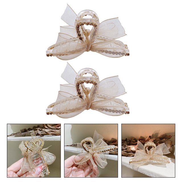 RENACLIPY 2Pcs Woman Hair Clips Durable Zinc Alloy Hair Claw Clips for Various Occasions