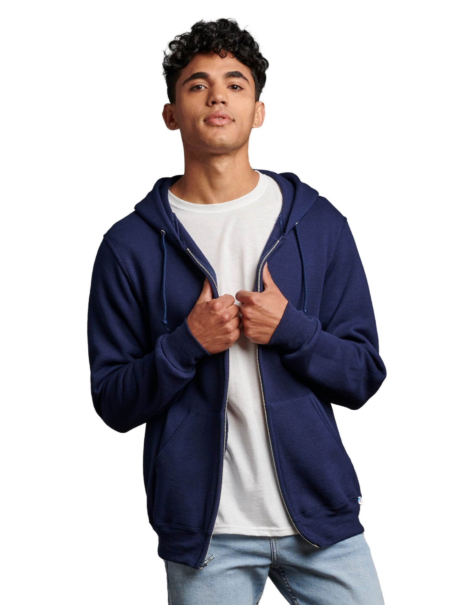 トップス RUSSELL ATHLETIC Zip Hoodie Sun-faded XL Russell Athletic Men's Dri-Power Medium-Weight Fleece Full-Zip