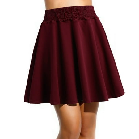 

Womens Classic Daily Elegant Casual Solid Color Skirt Pleated Waist Design Mini Skirt Disposable Table Skirts