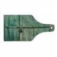 thumbnail image 1 of Industrial Cutting Board, Aged and Closed Door with a Lock Close up View in Retro Style Entrance Photo, Tempered Glass Cutting and Serving Board, Wine Bottle Shape, Green Brown, by Ambesonne, 1 of 1