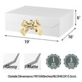 thumbnail image 7 of GoooodGift Extra Large White Gift Box 19x16x6 Inches, Huge Gift Box with Ribbon, Large Gift Box with Lid Magnetic Closure (Glossy White), 7 of 7