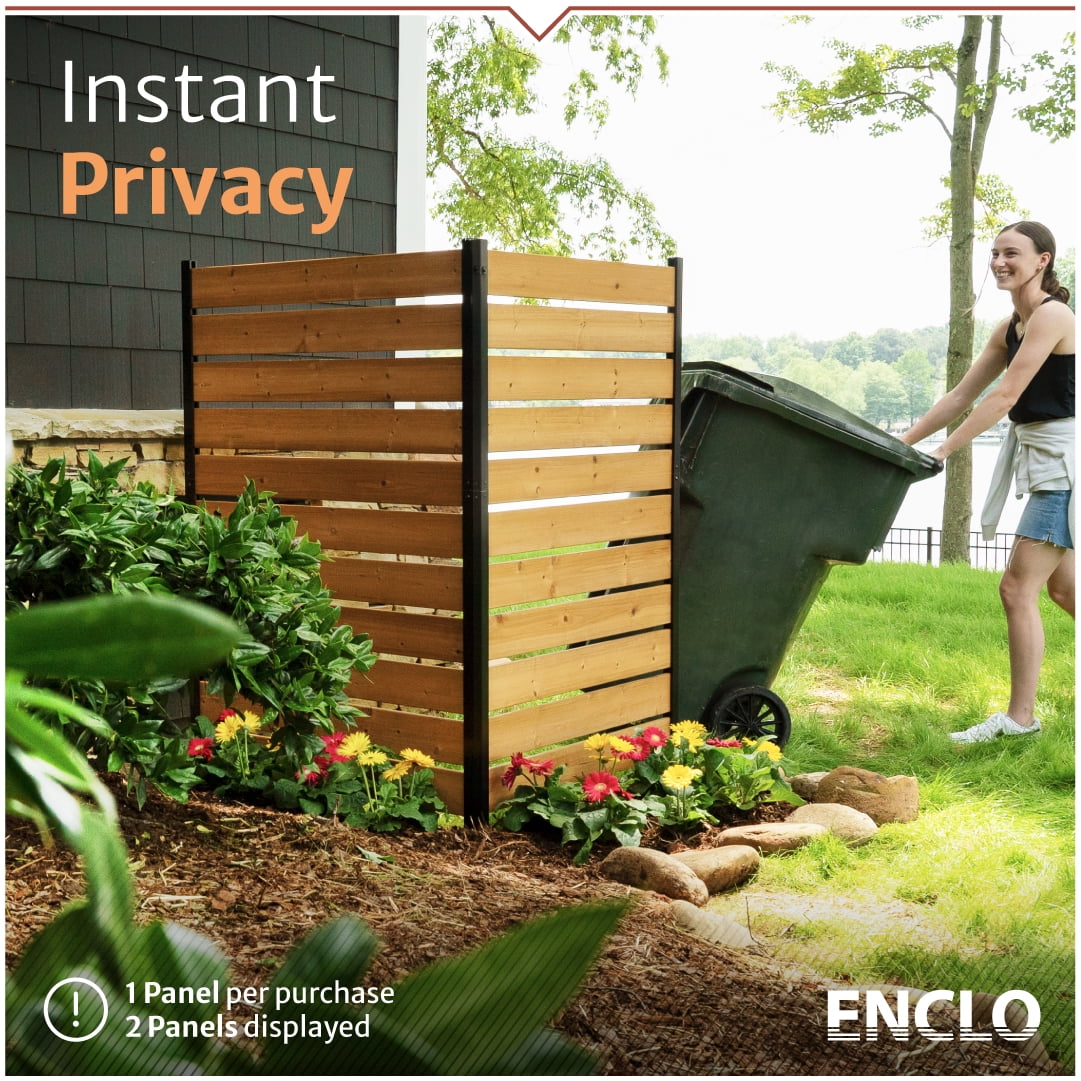 Enclo Privacy Screens EC18022 5ft H x 3.2ft W Concord Wood Outdoor Privacy Fence Screen, Perfect to Hide Trash Cans (1-Panel)