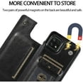 thumbnail image 4 of for Samsung Galaxy A22 5G (Not 4G) Wallet Case with Card Holder,PU Leather Kickstand Card Slots Case Double Magnetic Clasp Durable Shockproof Cover for Samsung Galaxy A22 5G Black-SK, 4 of 17