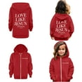 thumbnail image 6 of Kids Girl Hoodies Jesus Loves You Hoodies Long Sleeve Graphic Hoodies Warm Loose Pullover Top Winter Sweatshirts Teenage Girl Clothes 4-5 Years Cute&nbsp;Boy Girl&nbsp;Clothing, 6 of 8
