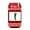 Red Black, variant on Letter I Initial Monogram - Pink Black Polka Dots Can or Bottle Beverage Insulator Hugger