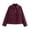 Red, variant on Women's Women's Lapel Zip Front Cropped Outer Jacket, Patch Pocket Long Sleeve Coat, Fall Boxy Short Overcoat for Casual Commute and Weekend Trips, Sizes S-L