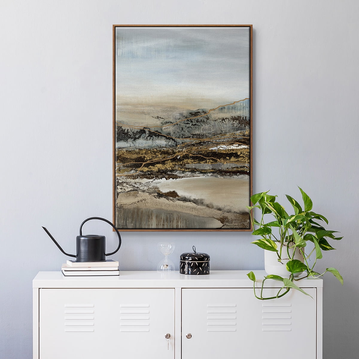 Annual Journey Framed Premium Gallery Wrapped Canvas - Ready to Hang - 25 x 37 - Walnut Floating Frame