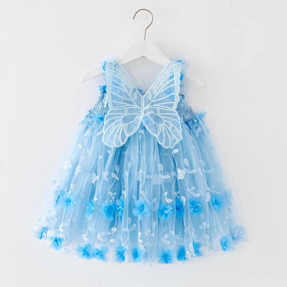 Girls Kids Casual Dress Toddler Sleeveless Suspenders Floral Dance Clothes Cute Summer Party Princess Dresses
