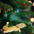 thumbnail image 6 of Diceymbol Lifelike Squirrel Ornament 9.8x2.7 Inch, Christmas Tree Desktop Figurine, 6 of 7