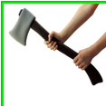 thumbnail image 4 of Brown Silver Tone Lumberjack Axe Hatchet 24 Inch, 4 of 4