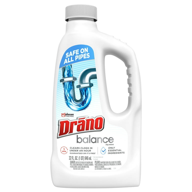 Drano Balance Drain Clog Remover and Cleaner, Non-Corrosive