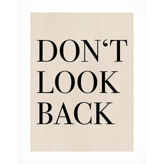 Trademark Fine Art Elena Ristova Donat Look Back Quote Art Canvas Wall Art