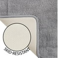 thumbnail image 4 of Oliver Brown Solid Print Traditional Bath Rugs, Gray, 17" x 24", 2-Pieces, 4 of 7