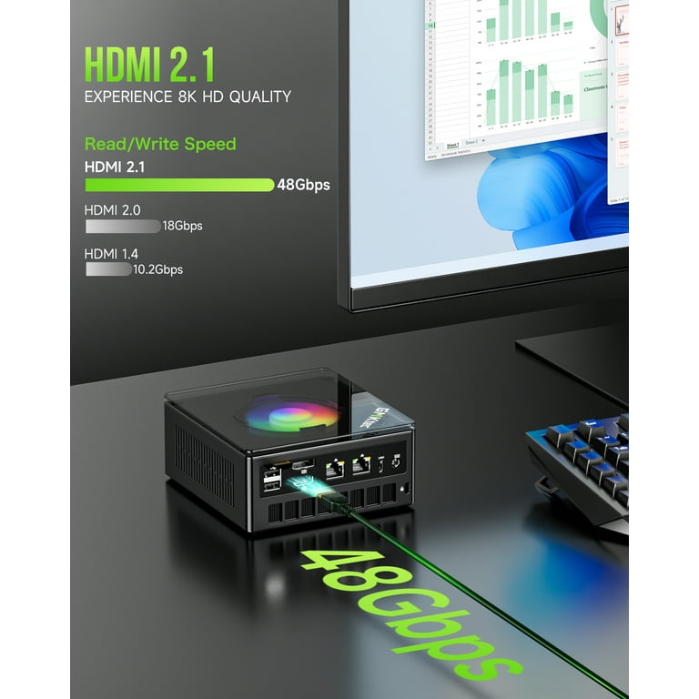 GMKtec Gaming PC, K11 AMD Ryzen 9 8945HS(8C/16T, Up to 5.2GHz