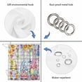 thumbnail image 4 of Easter Gnomes Shower Curtain, Waterproof Shower Curtains for Bathroom, Spring Floral Eggs Flowers Butterflies Gray Plaid Washable Bathtub Curtain Set Bath Decor with 12 Hooks Extra Long 72"x96", 4 of 8