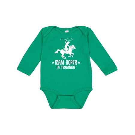 

Inktastic Team Roper in Training Cowboy Gift Baby Boy Long Sleeve Bodysuit