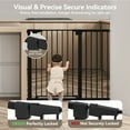 thumbnail image 4 of Baby Safety Gate, Caveen Extra Tall 36'', 29.5-46'' Wide Baby Gate Stairway and Hallway, for Ages 6 to 36 Months, Black, 4 of 9