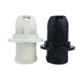 thumbnail image 2 of Paquete de 10 portalámparas de plástico (blanco y negro) con rosca Edison E14 y casquillo E14 y anillo de repuesto, 2 of 5